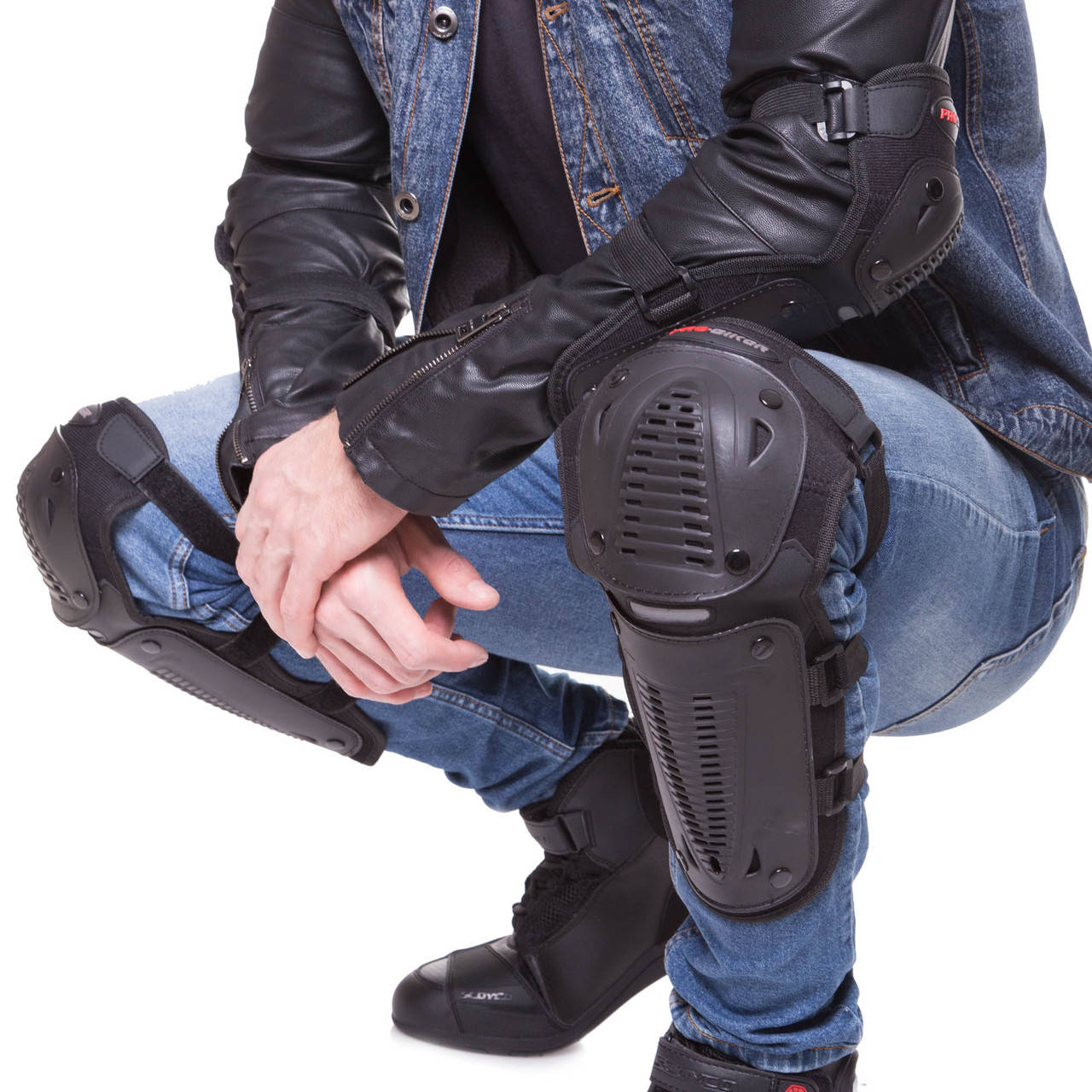 

Комплект мотозащиты 4шт (предплечье, локоть, колено, голень) Pro Biker, Черный