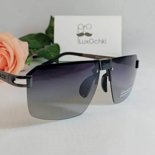 

Мужские поляризованные прямоугольные безоправные очки Porsche design, Серый