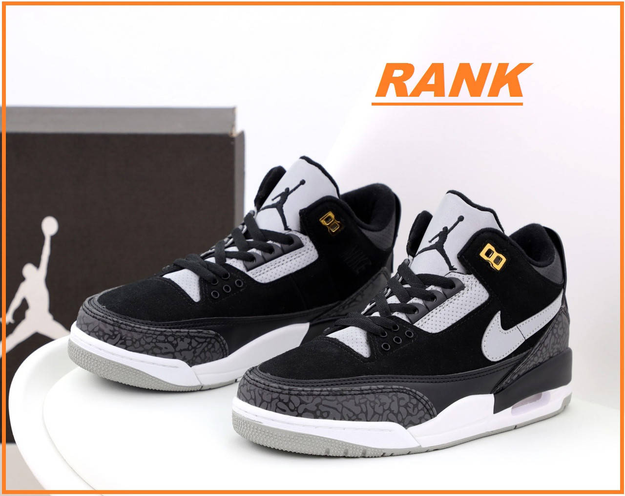 

Кроссовки мужские Nike Alr Jordan 3 в стиле Найк Аир Джордан 3 Кросівки чоловічі Найк Аір Джордан 3, Черно-белый