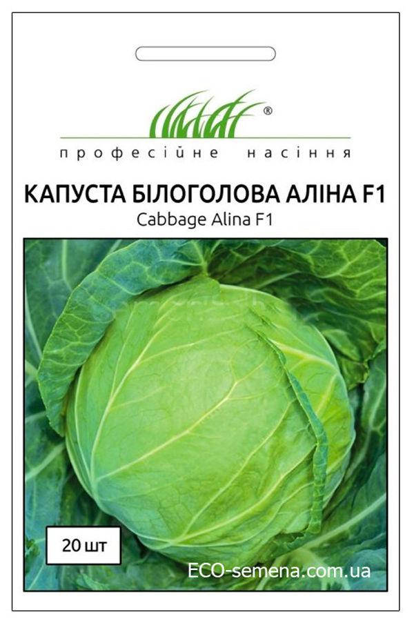 

Професійне насіння. Семена Капуста Алина F1, раннеспелая, 20 семян