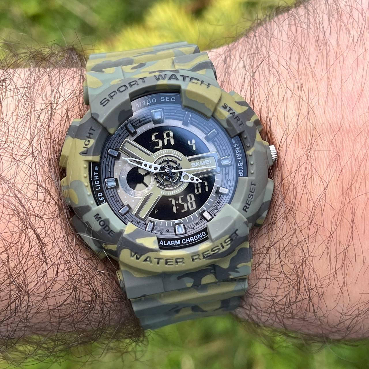 

Наручные часы мужские, спортивные часы Skmei 1689 Militari-Green Армейские хаки милитари + ПОДАРОК
