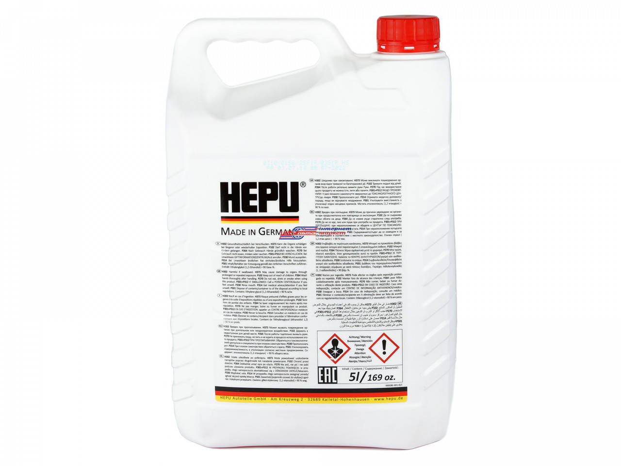 

Антифриз HEPU G12 красный концентрат P999-G12 5л