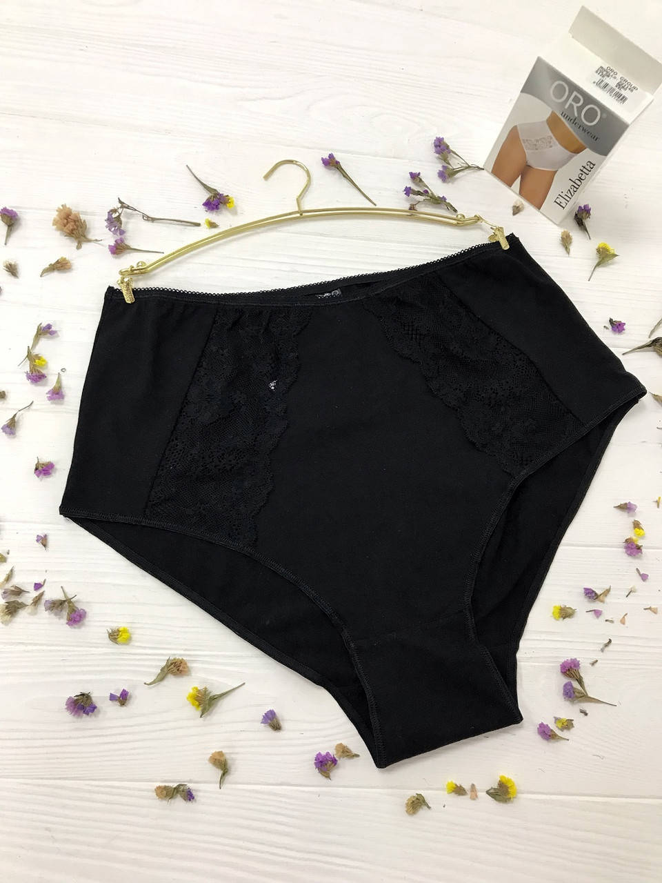 

Трусики женские черные Oro Elizabetta (XL), Черный