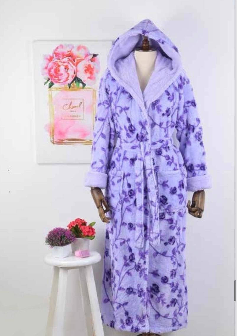 

Халат женский Massimo Monelli Веточка сирень 2XL