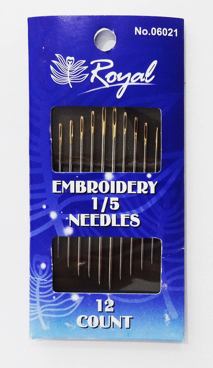 

Иглы для вышивания гладью 1/5 Royal Needles (12 шт) золотые ушки
