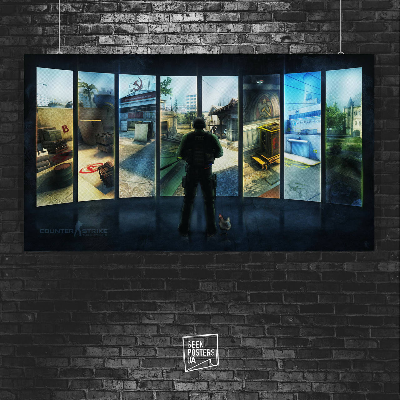 

Постер Counter-Strike, CS:GO, Контрстрайк, киберспорт, КС, контра. Размер 60x107см (A1). Матовая бумага