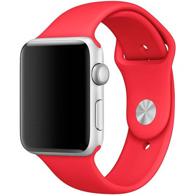 

Силиконовый ремешок для Apple Watch 42mm/44mm/45mm Red красный