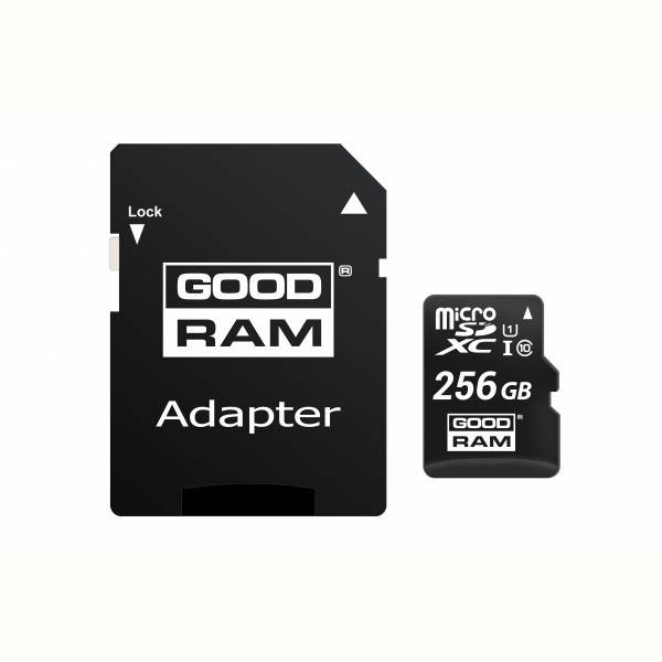 

Карта памяти MicroSDXC 256GB UHS-I Class 10 Goodram + SD-adapter (M1AA-2560R12)