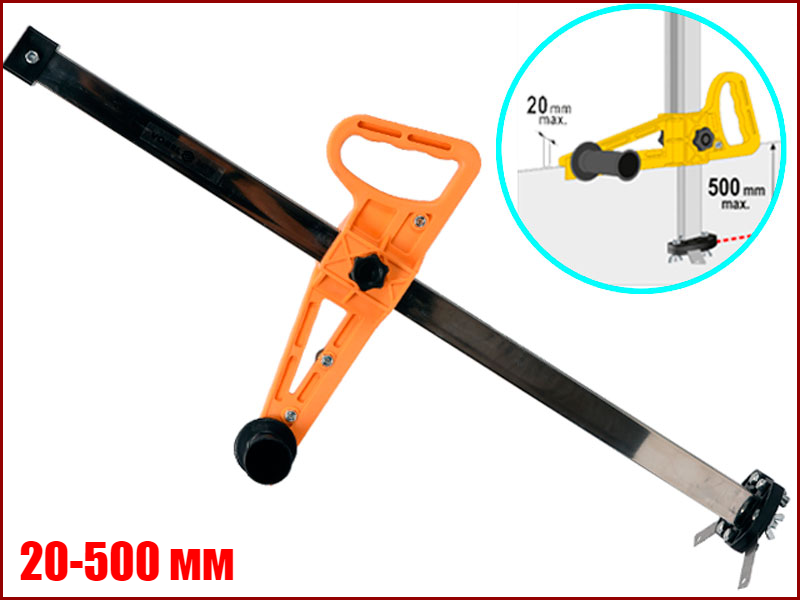 

Рейсмус резак для гипсокартона 20-500 мм с направляющей Vorel 04770