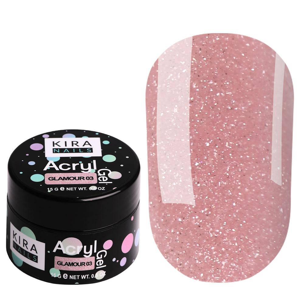 

Kira Nails Acryl Gel Glamour 03, 15 г