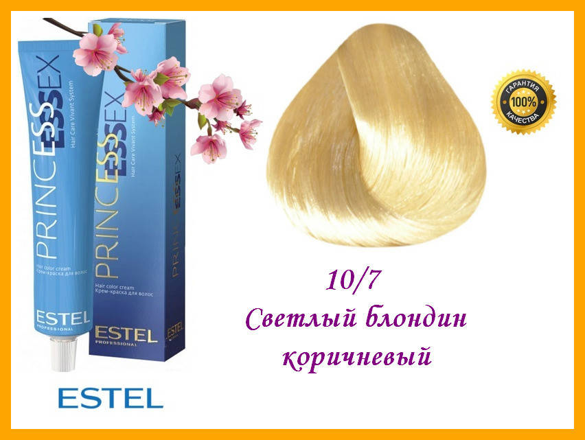 

Стойкая крем-краска Estel Essex 10/7 Светлый блондин коричневый 60 мл,
