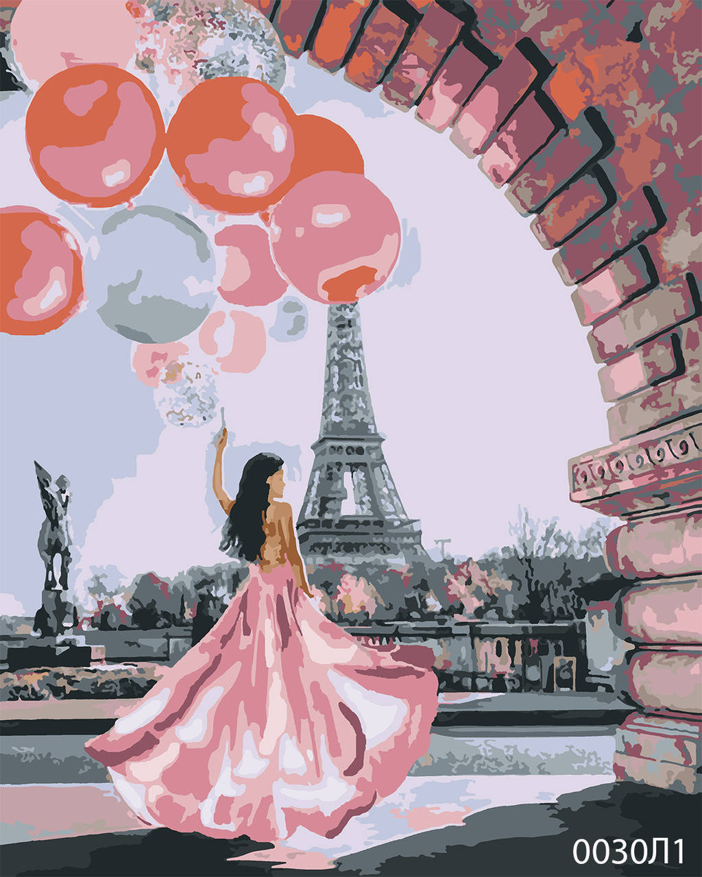 

Картина по номерам Воздушные шары, Париж, цветной холст, 40*50 см, без коробки Barvi