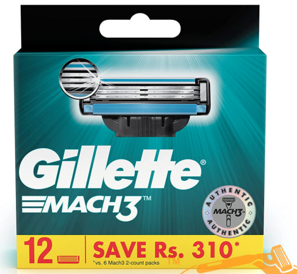 

Gillette Mach3 12 шт. сменные кассеты для бритья (джилет)