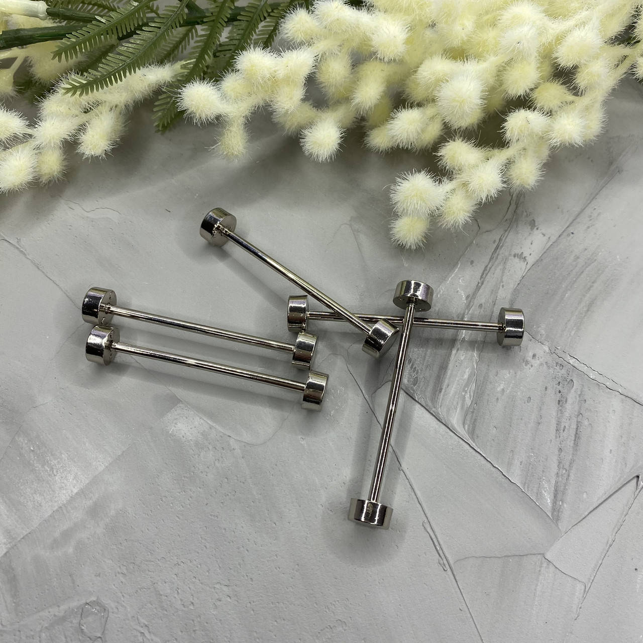 

Штанги серебро 5см