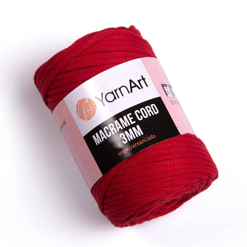 

Yarnart Macrame Cord 3 мм № 773 красный