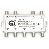 

Переключатель DiSEqC 8х1 DiSEqC 8х1 GI A-801 внутр.