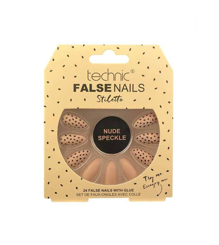 

Ногти накладные с клеем Technic Cosmetics False Nails Stiletto - Nude Speckle