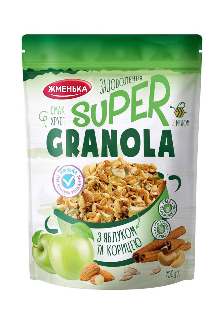 

Гранола с яблоком и корицей Жменька 250 г