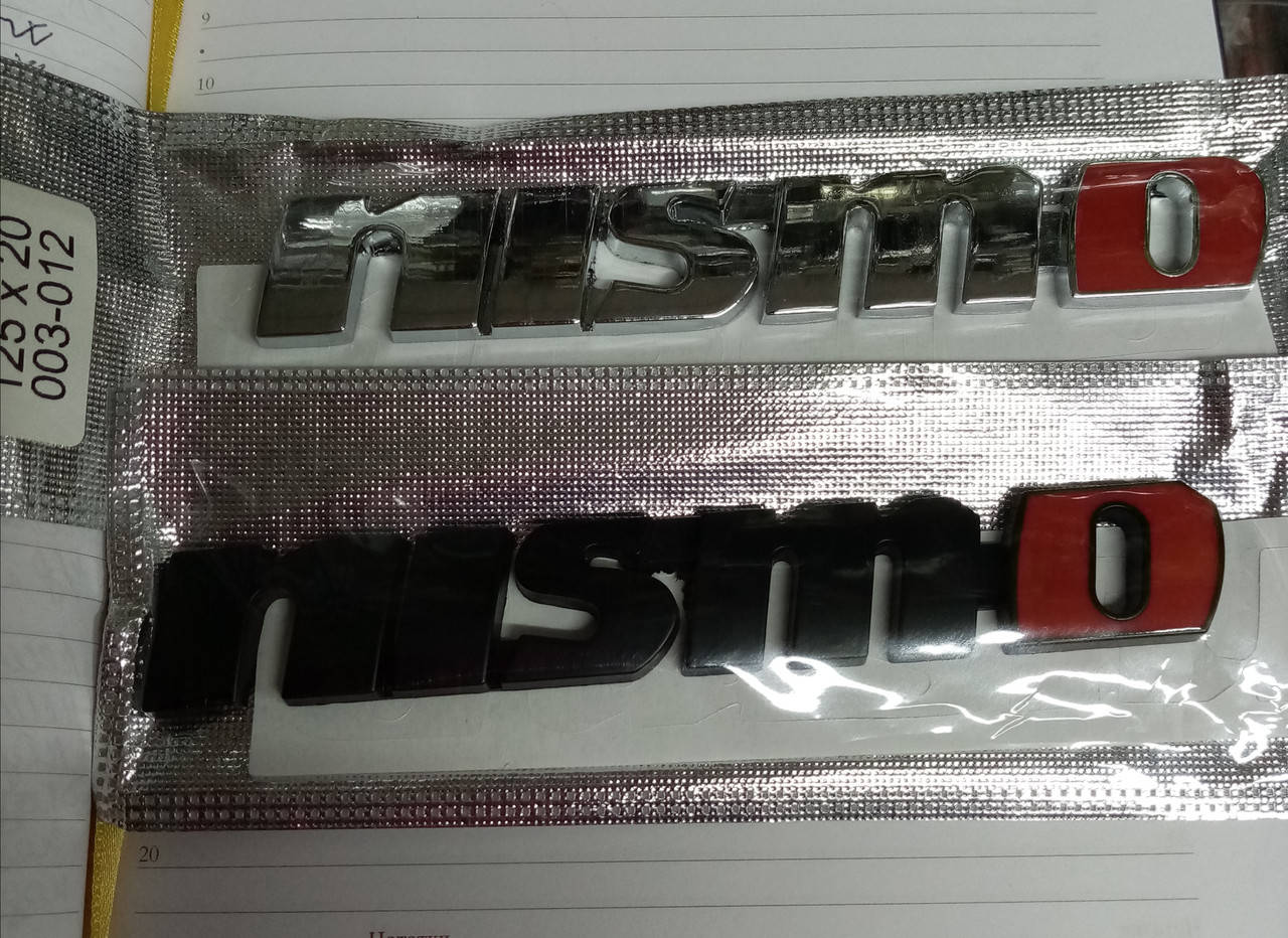 

Надпись NISMO металл 125х20 мм 2 цвета