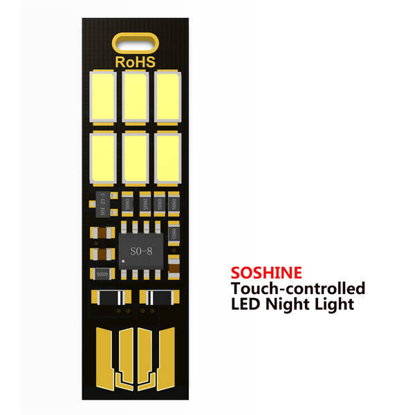 

Фонарь миниатюрный Soshine USB LED3 (сенсорный), 120 Lm, 6 LED