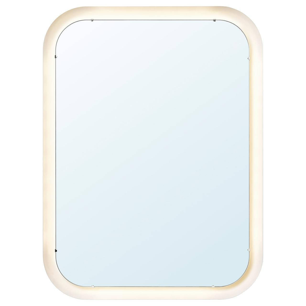 

IKEA STORJORM Зеркало с подсветкой, белый (702.481.25)