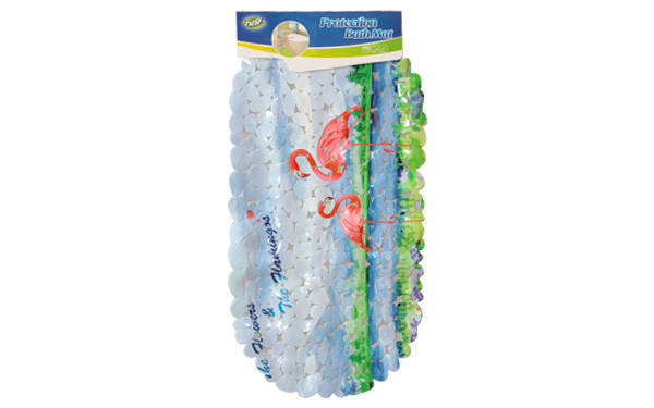 

Коврик для ванной комнаты ООПТ Фламинго анти-скользящий 35х 68см арт.СР3016-1, Разные цвета