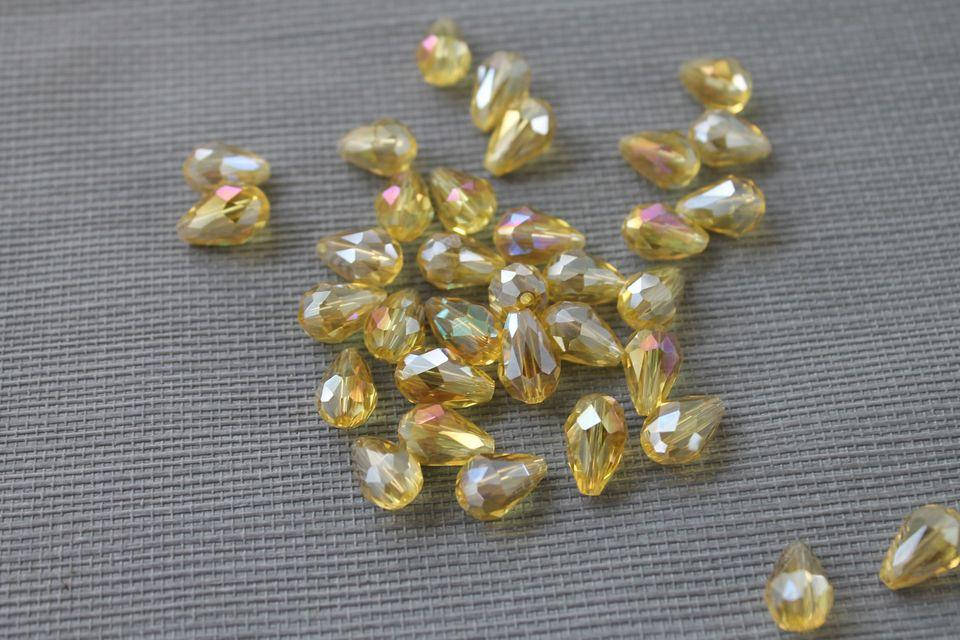 

Бусины хрустальные капля, 12\8 мм, 1 шт