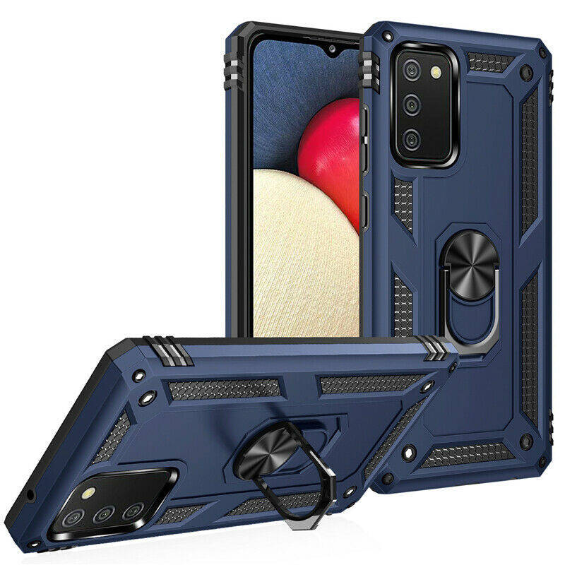 

Ударопрочный чехол Serge Ring for Magnet для Samsung Galaxy A02s, Синий