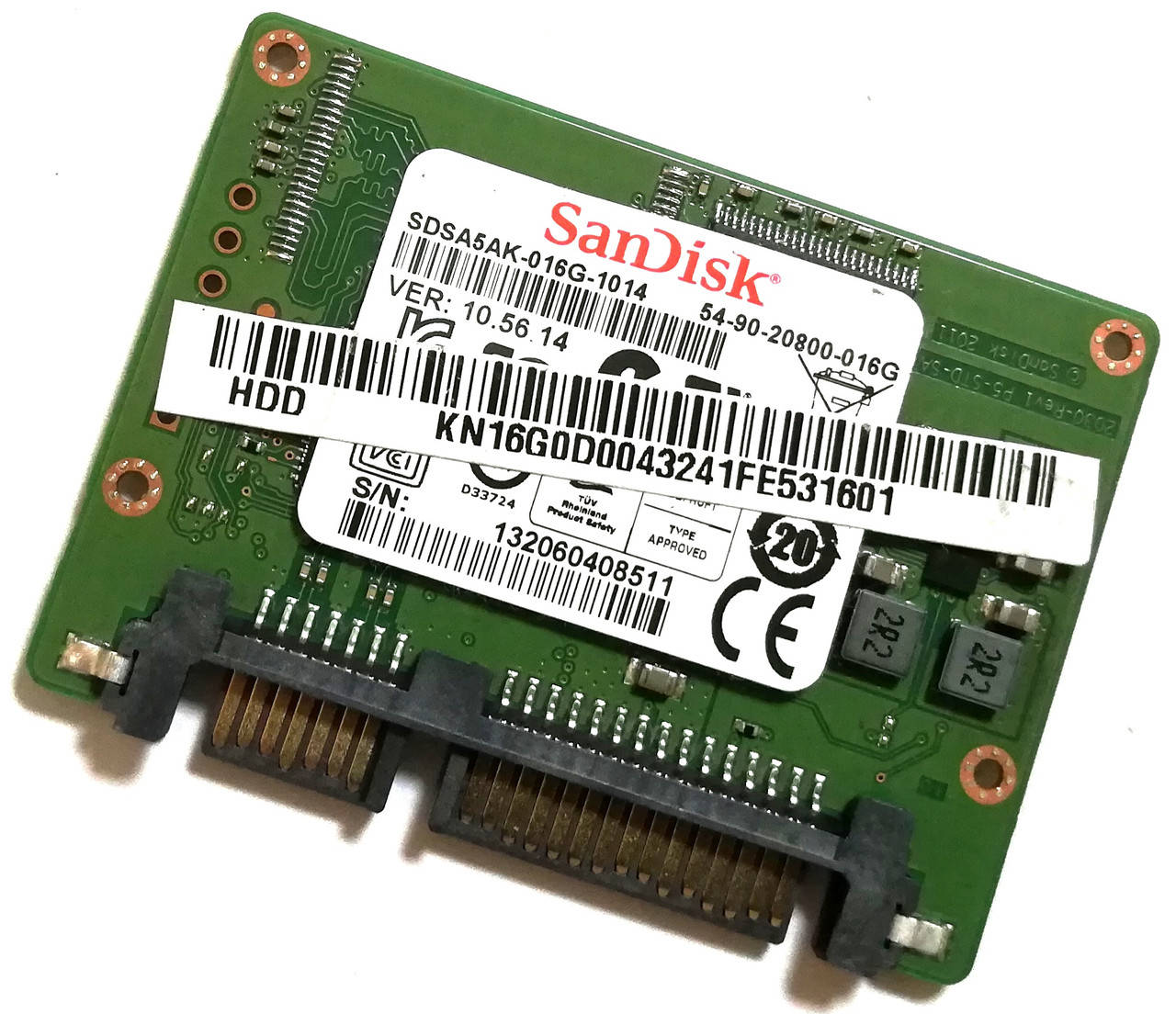 

Накопитель SanDisk SSD 1.8" 16GB MLC 6.0Gb/s (SDSA5AK-016G-1014) SATA III Б/У