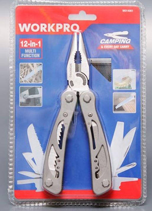 

Мультитул 12-в-1 с чехлом Workpro W014061