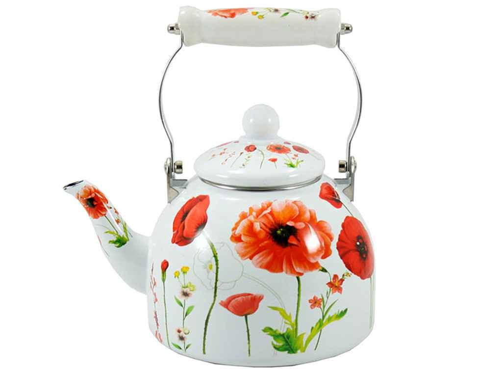

Чайник 2 л керамічна ручка 12 L RED HANDLE ТМ ZAUBERG, Красный