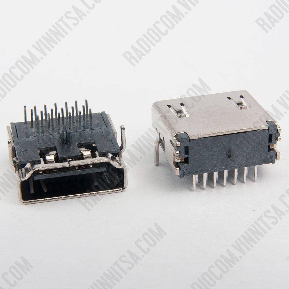 

HDMI-7A гнездо угловое на плату, SILVER РАЗЪЕМЫ РАЗНЫЕ