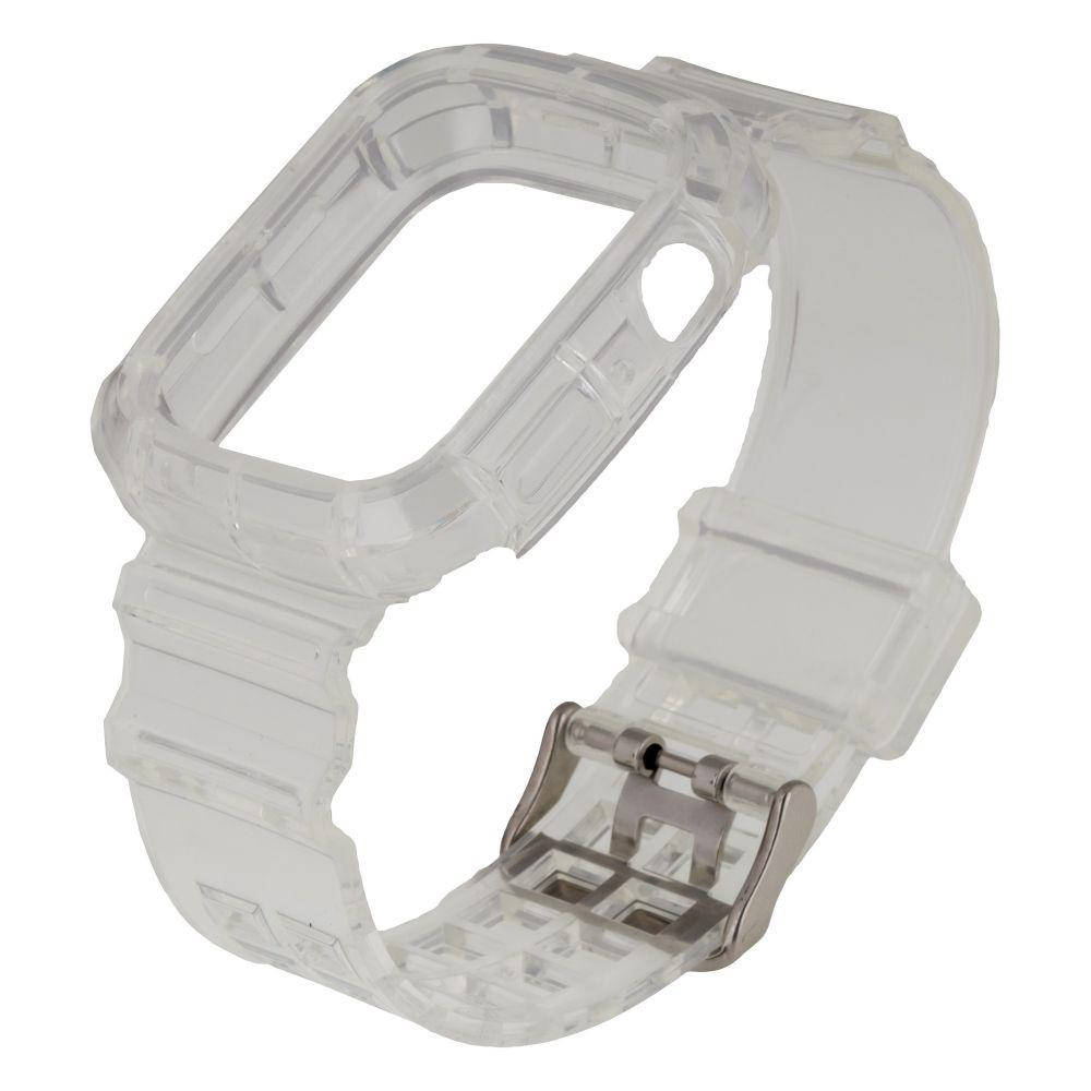 

Ремінець для Apple Watch Band Color Transparent + Protect Case 40mm Колір White