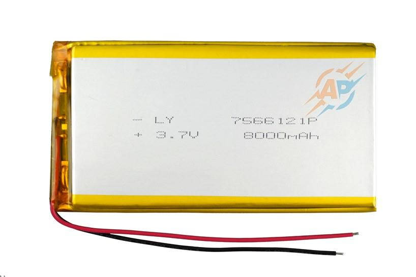 

Аккумулятор литий-полимерный Li-Pol 8000mAh 3.7V 7566121