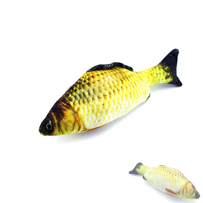 

Игрушка рыба для кота с кошачьей мятой Карась 19см