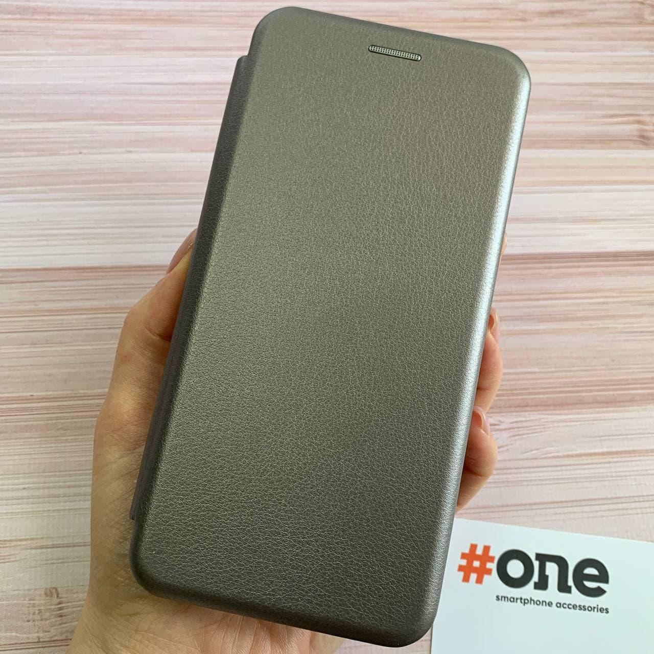 

Чехол книга для Huawei P30 Lite с эко кожи с подставкой магнитом книжка на телефон хуавей п30 лайт серая STN, Серый