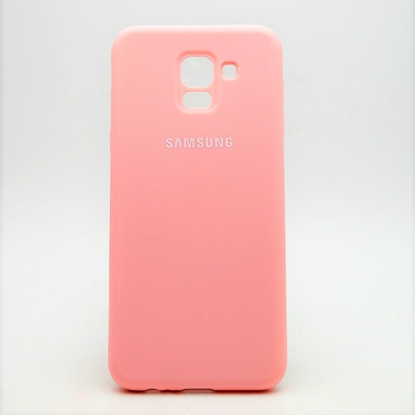 

Силиконовый чехол Silicone Cover на телефон Samsung Galaxy J6 2018 J600F, Розовый