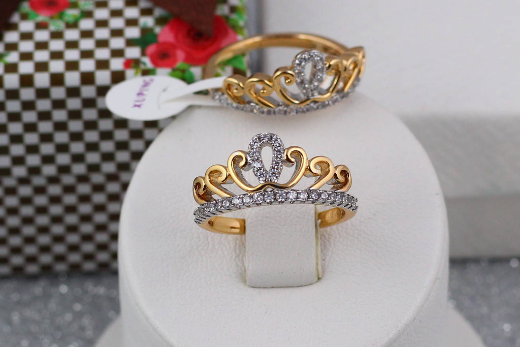 

Кольцо Xuping Jewelry маленькая принцесса р 19 золотистое