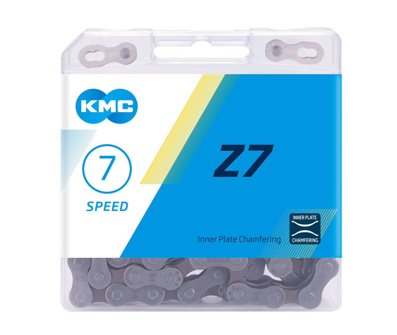 

Велосипедная цепь KMC Z7 6/7 скоростей с замком, 116 звеньев, серая