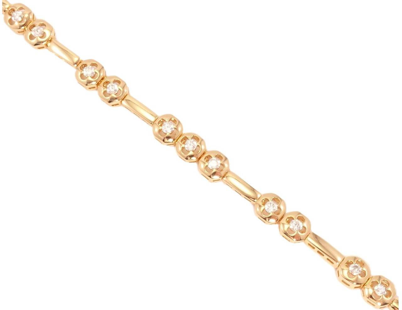 

Браслет Xuping Позолота 18K "Ухор с резными цветочками" доп.замок на два р-ра 17,5;19,5см х 3-6мм