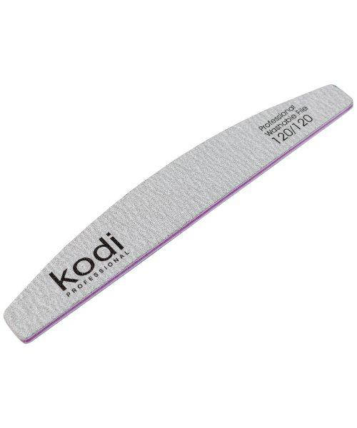 

Пилка для ногтей Kodi Professional № 090 Washable (серая) 120/120, полумесяц