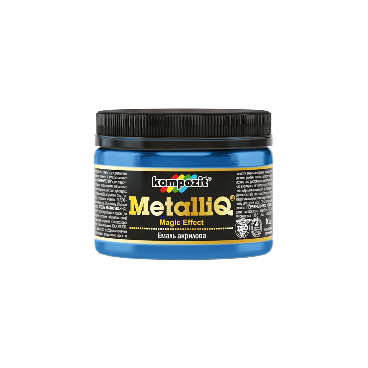 

Декоративная акриловая эмаль Kompozit Metalliq голубое сияние 0.1кг