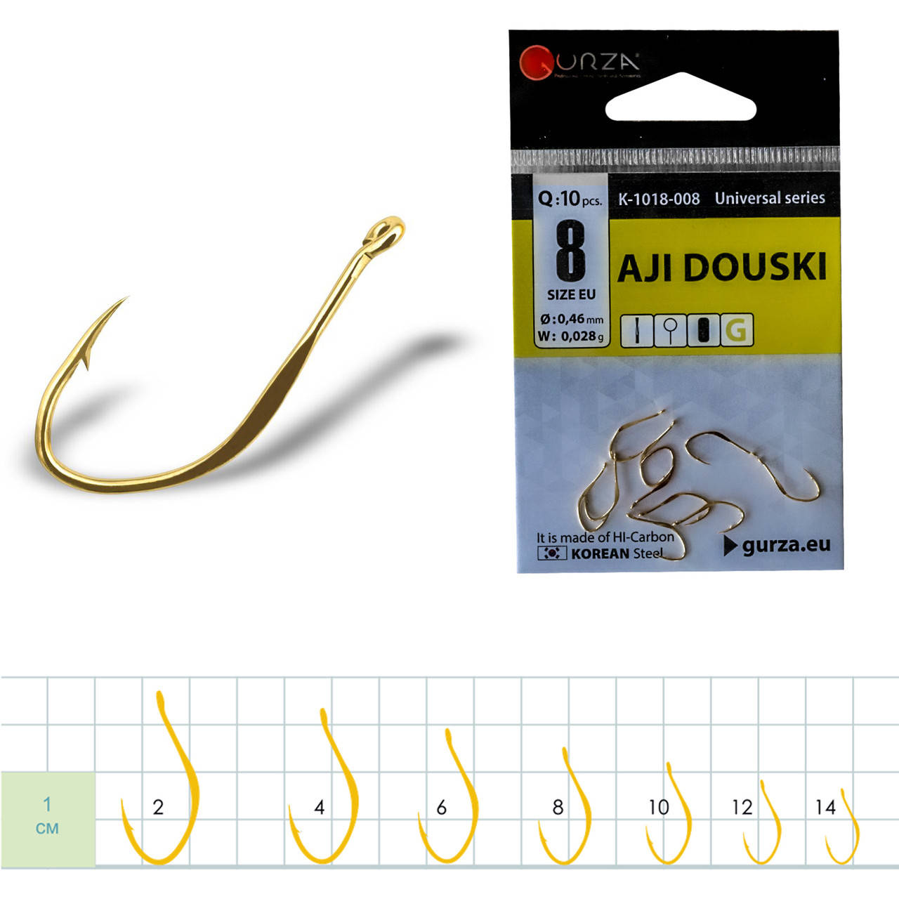 

Гачки GURZA AJI DOUSK G #8 (10шт в уп)