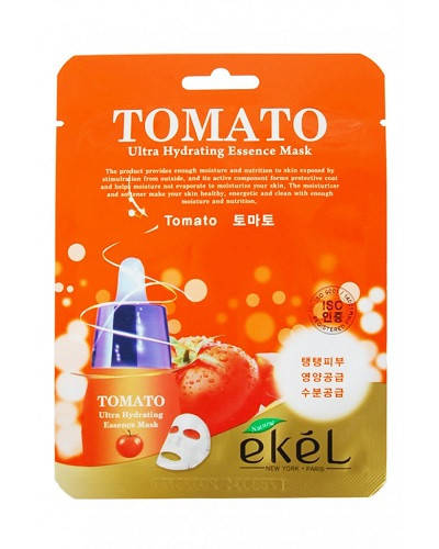 

Корейская тканевая маска с экстрактом томата Ekel Tomato Ultra Hydrating Mask