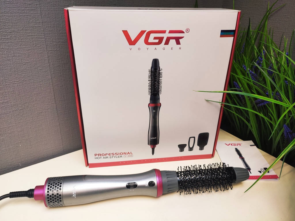 

Фен-щетка VGR V408 с насадками фен стайлер 4 в 1 для укладки волос