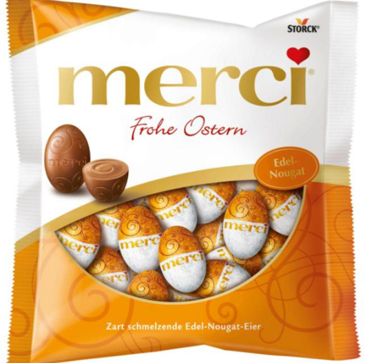 

Шоколадные яйца Merci Frohe Ostern Edel Nougat 120 g