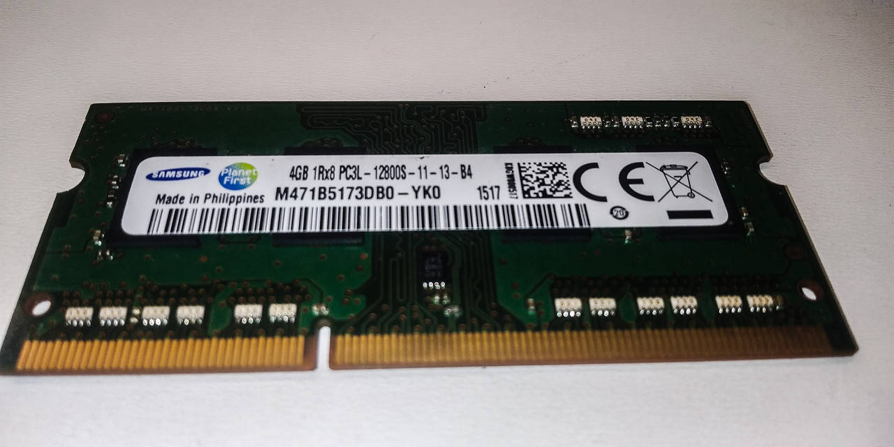 

Оперативная память для ноутбука Sodimm DDR3L 4GB 1600mhz PC3L-12800 (Samsung) бу