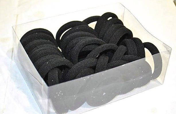 

Черные бесшовные резинки для волос 30 шт, Черный