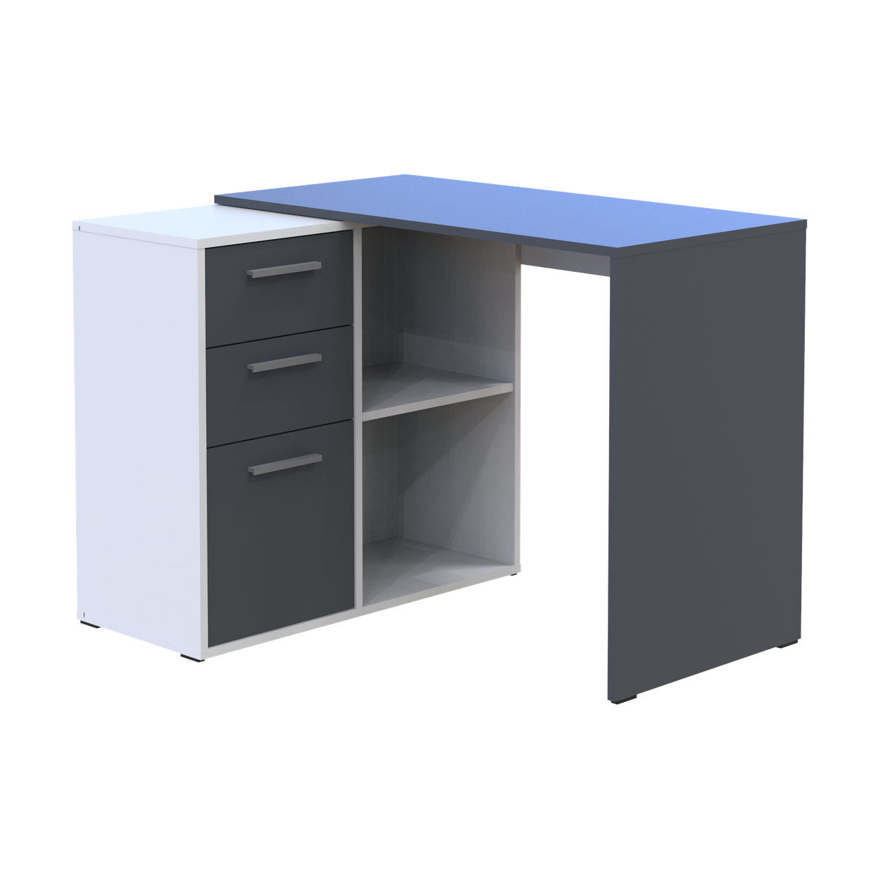 Офісний стіл Doros T8 Білий/Графіт 100х83х75 (41516125)