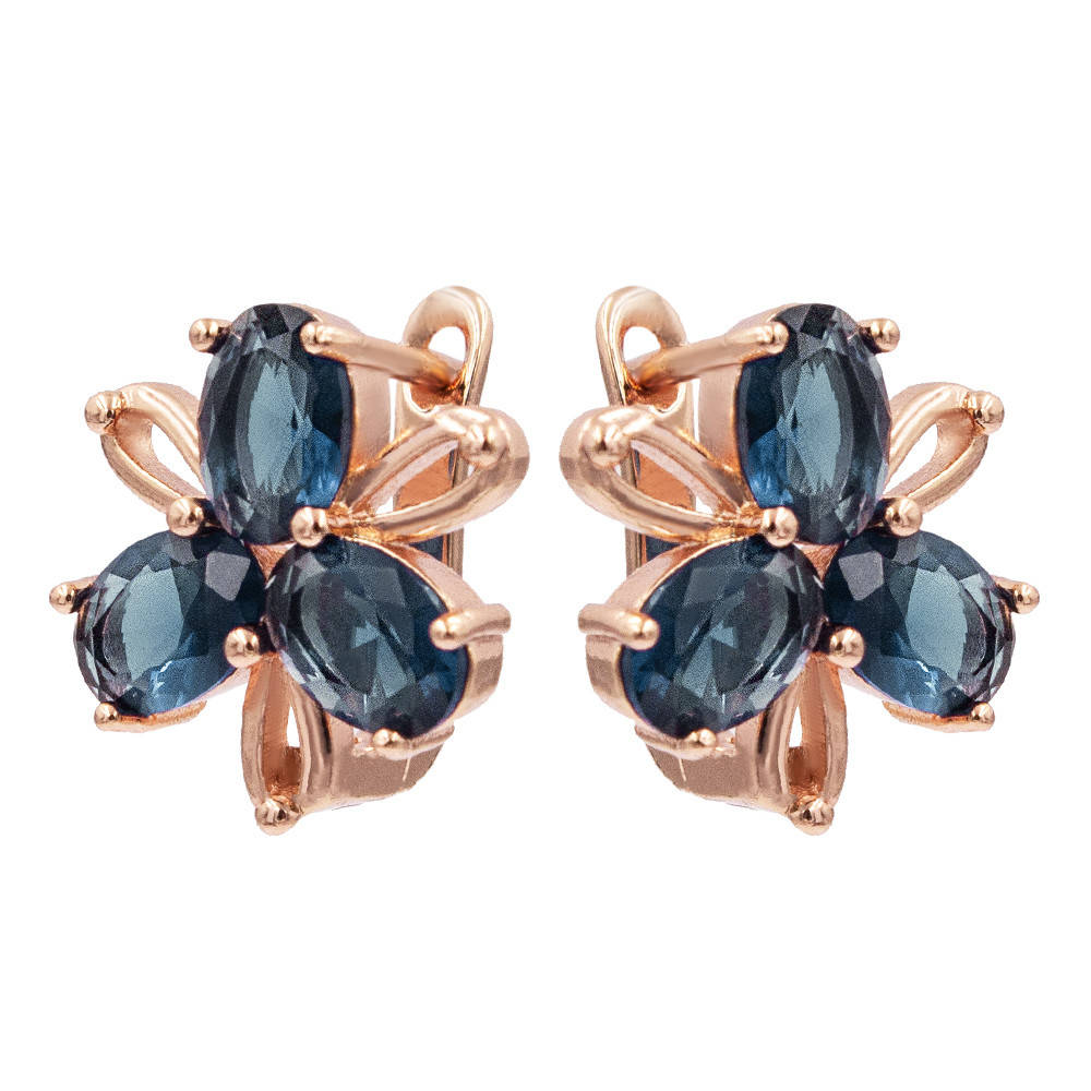 

Серьги классические “Цветок” (Медицинское золото)